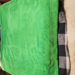 Minky Couture Monster Solid Green Blanket